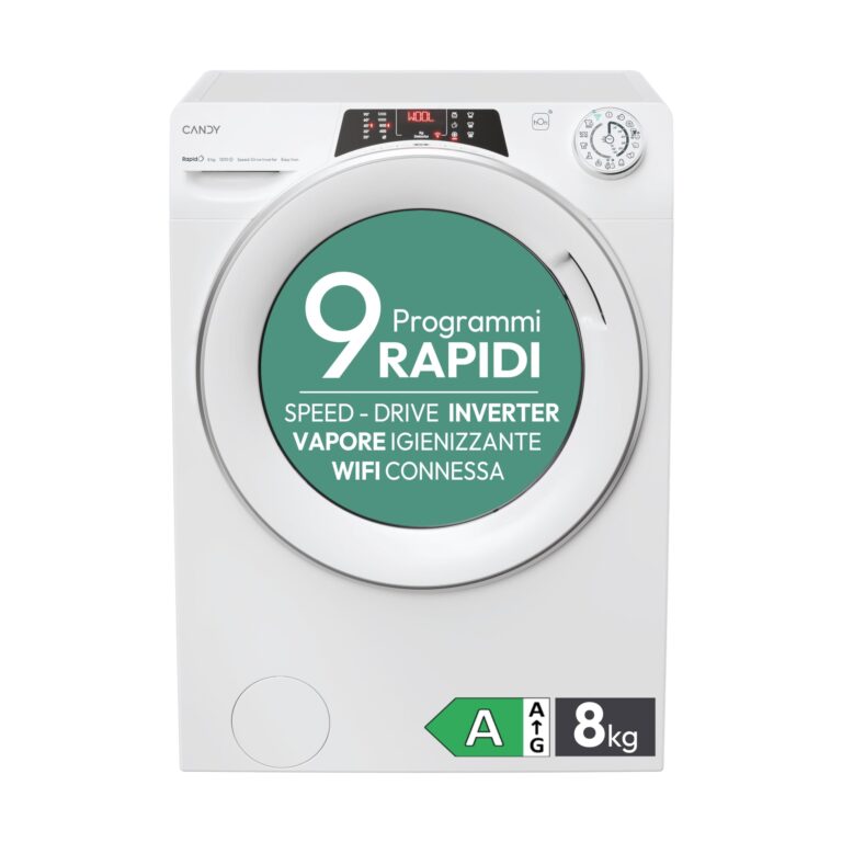 Candy RapidÓ Lavatrice 8 kg 1200 giri Wi-Fi Vapore Classe A