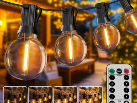 Hoteril Catena Luci da Esterno 30M G40 – 42 Lampadine 2200K