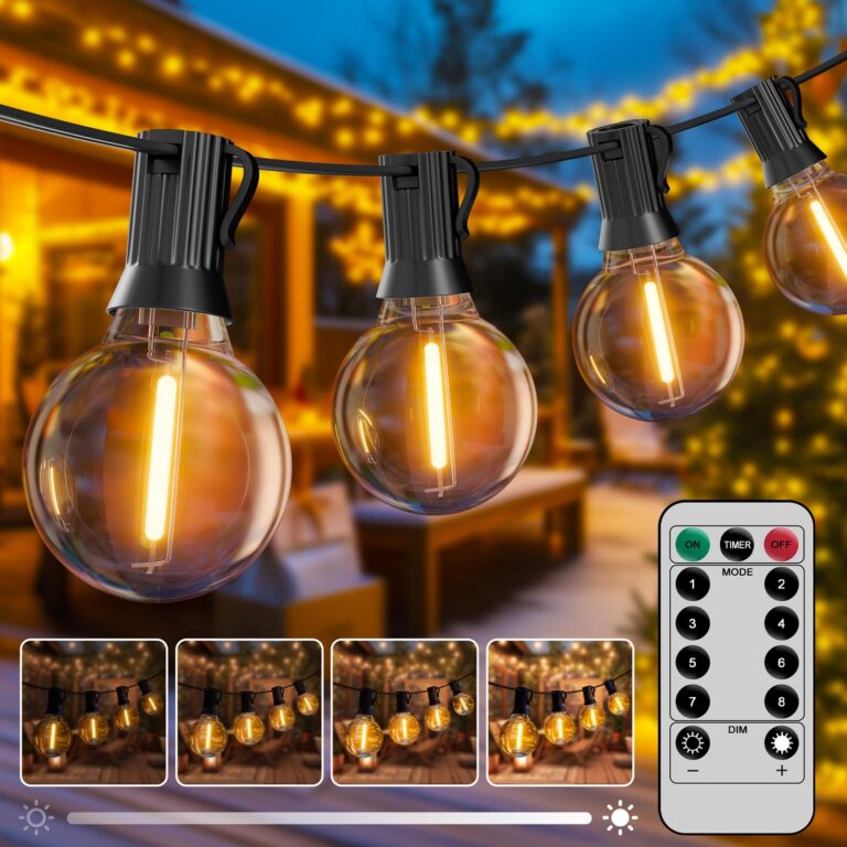 Hoteril Catena Luci da Esterno 30M G40 – 42 Lampadine 2200K