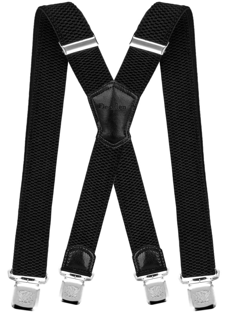 Decalen Bretelle Eleganti Extra Forte con Clip, Larghezza 4 cm Taglia Unica