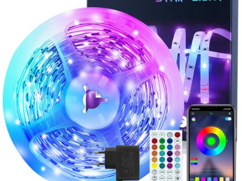 HOVVIDA Striscia LED RGB 10 m, 300 LED, App e Telecomando, Sincronizzazione Musica