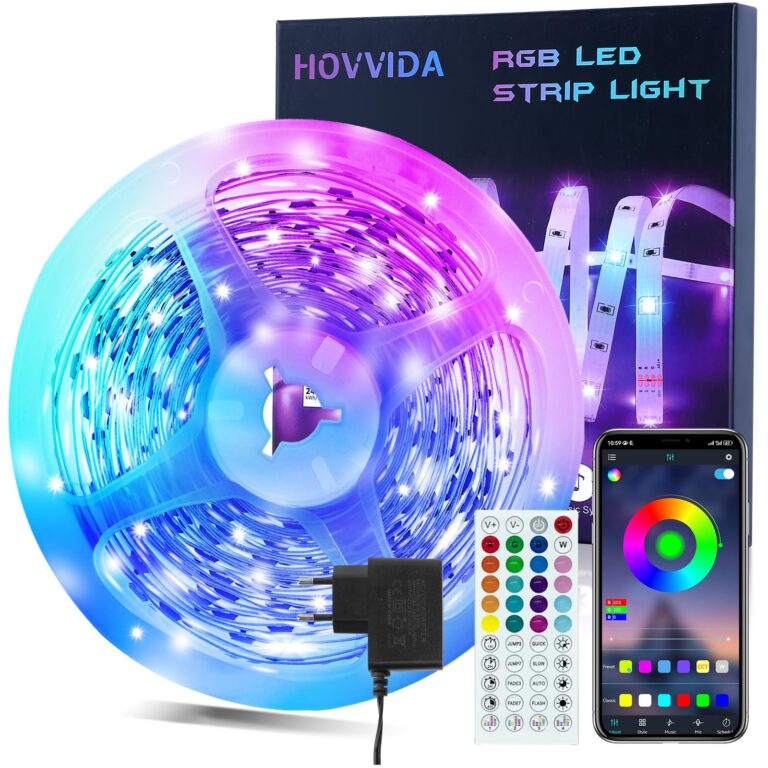 HOVVIDA Striscia LED RGB 10 m, 300 LED, App e Telecomando, Sincronizzazione Musica