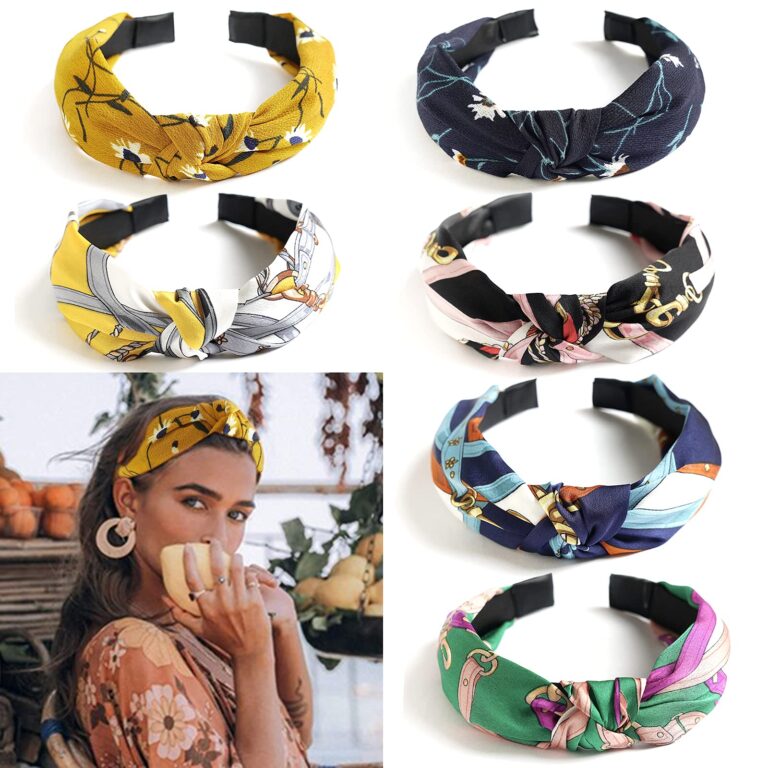 VEGCOO Cerchietti Capelli Donna Boho Floreali - 6 Pezzi