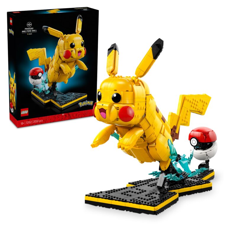 LEGO Pokémon Pikachu e Poké Ball - Kit di Modellismo per Adulti Tratto dall'Anime con Figura Snod...