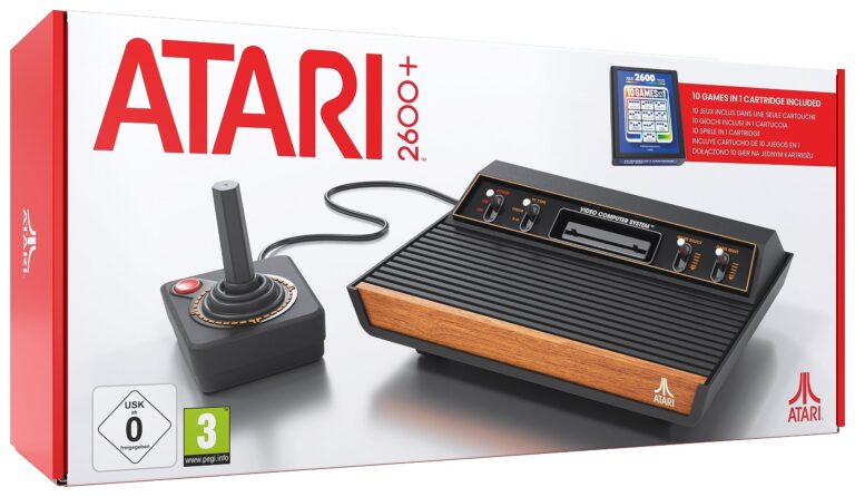 Atari 2600+ console retrogaming con cartucce e joystick