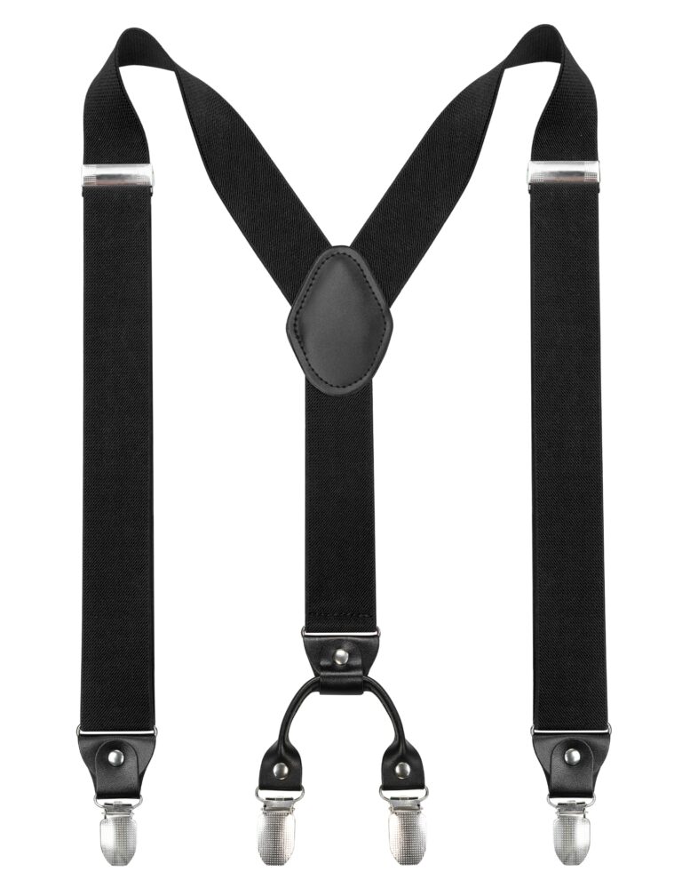 JEMYGINS Bretelle Uomo Larghe 3,5 cm a Y con 4 Clip – Elastiche