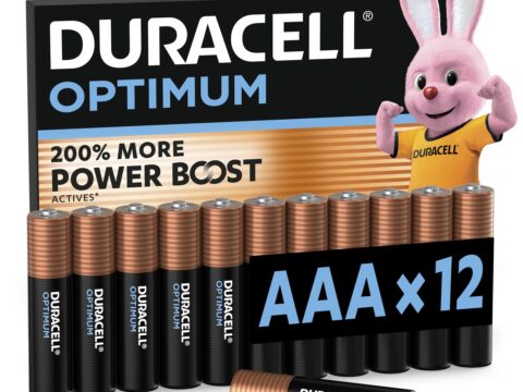 Duracell Optimum AAA 1,5V – Confezione da 12 batterie alcaline