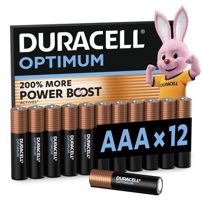Duracell Optimum AAA 1,5V – Confezione da 12 batterie alcaline