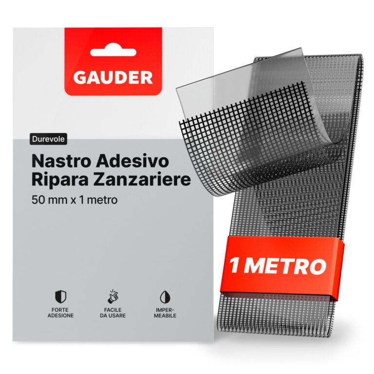 Gauder Kit Riparazione Zanzariere in Fibra di Vetro Autoadesivo