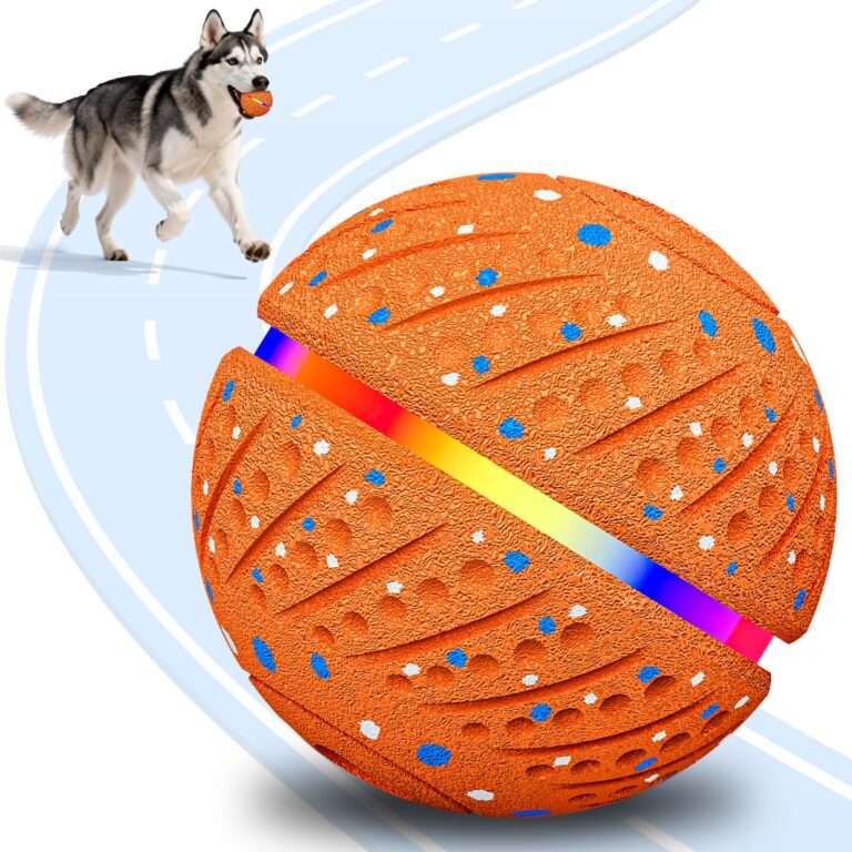 Palla Interattiva Intelligente con Luci Colorate per Cani – 3 Modalità di Gioco, Impermeabile e R...
