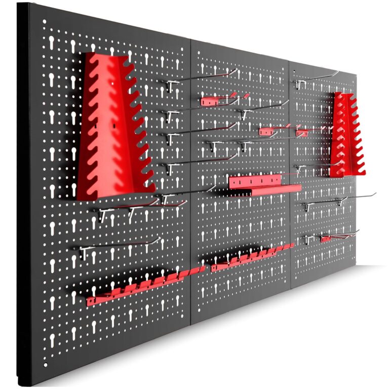 tectake Pannello Forato Portautensili Espandibile con 25 Ganci