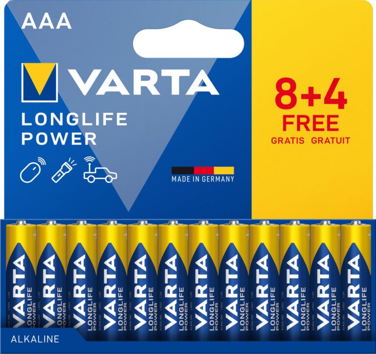 VARTA Longlife Power AAA Alcaline, confezione da 12 pezzi