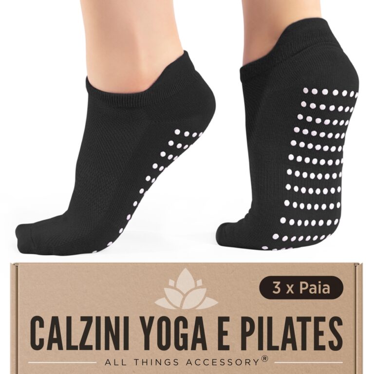 Calze Antiscivolo con Grip per Yoga e Pilates - 3 Paia Traspiranti