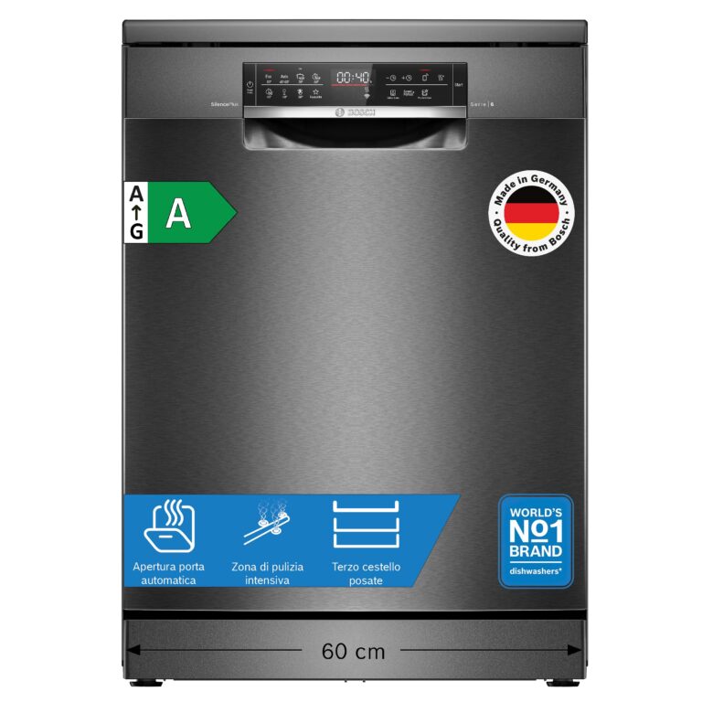 Bosch SMS6ECC12E Serie 6 Lavastoviglie 60 cm con Home Connect e Extra Clean Zone