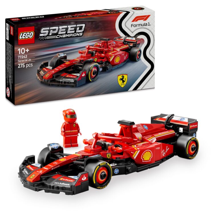 LEGO Speed Champions Auto da Corsa Ferrari F1 SF-24 Giocattolo da Collezione con Minifigure del Pilota di Formula 1 - Mode...