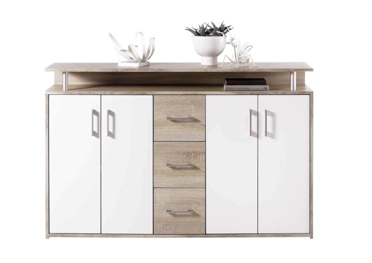 AVANTI TRENDSTORE DORO - cassettiera da ingresso, comó portaoggetti con 4 ante e 3 cassetti in legno truciolare. Dipsonibi...