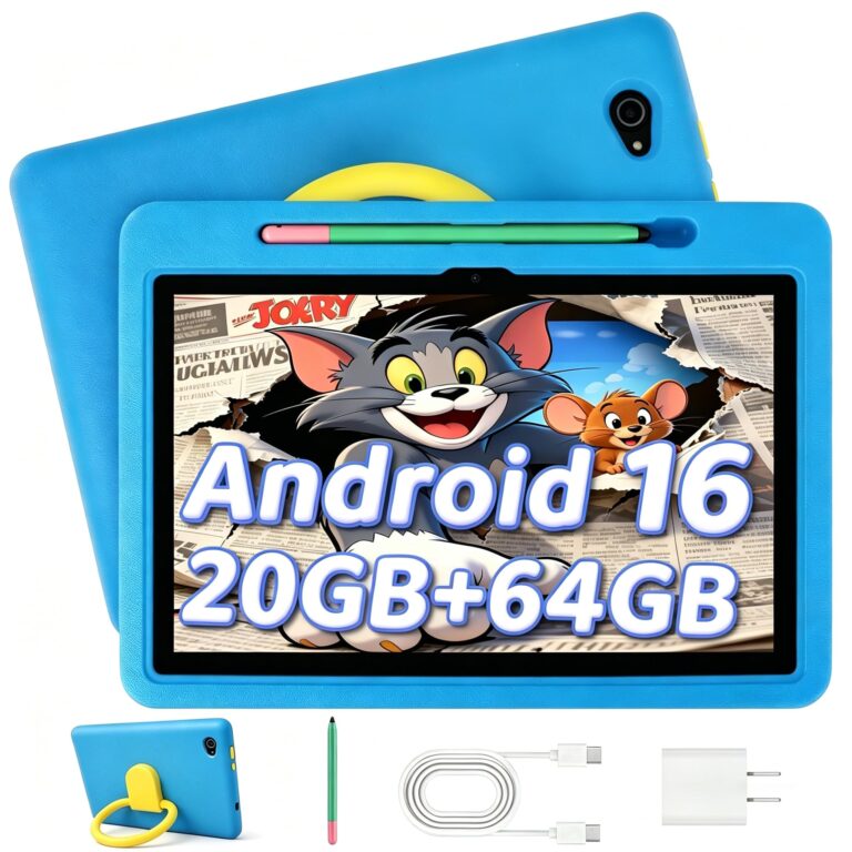 Laptok Tablet Bambini 10 Pollici Android 16 Tablet, 20GB 1TB TF, Controllo Parentale, 8MP Fotocamera, 6000mAh, WiFi 6/BT ...