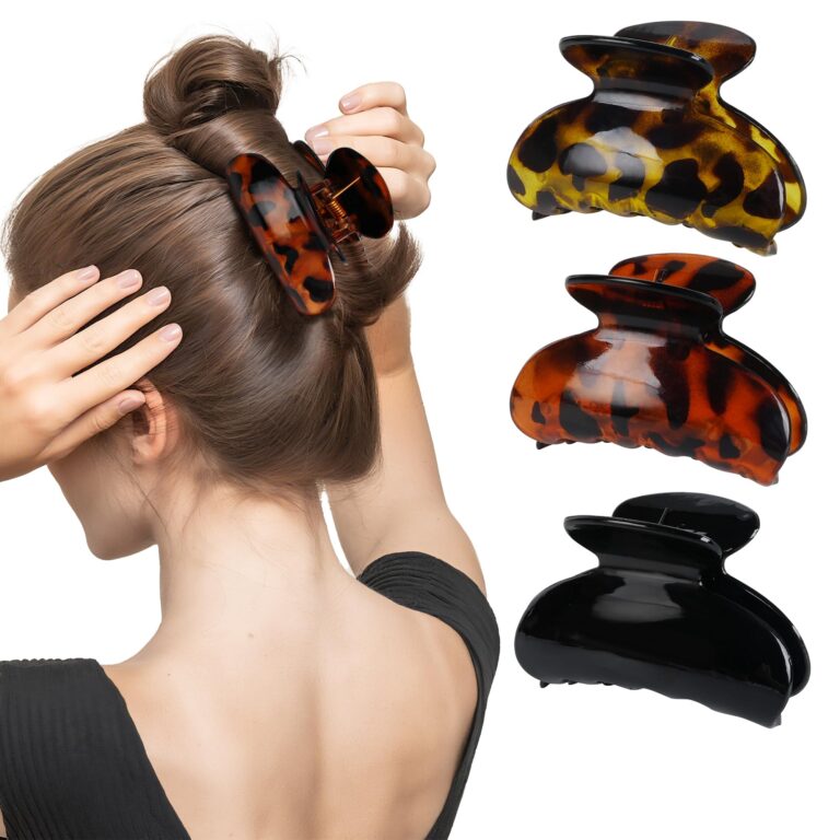 Set 3 Fermagli Capelli Donna Leopardato in Plastica