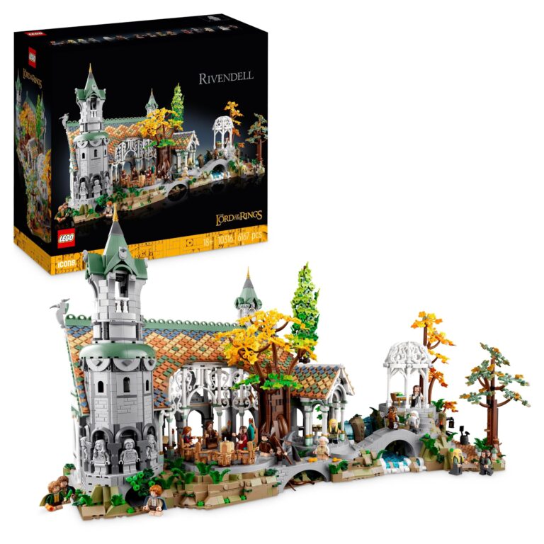 LEGO 10316 Icons Il Signore degli Anelli: Gran Burrone, Costruisci ed Esponi la Valle della Terra di Mezzo, Grande Set Imm...
