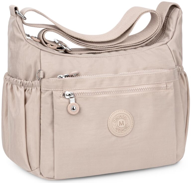 WACCET - Borsa a tracolla donna grande in nylon impermeabile