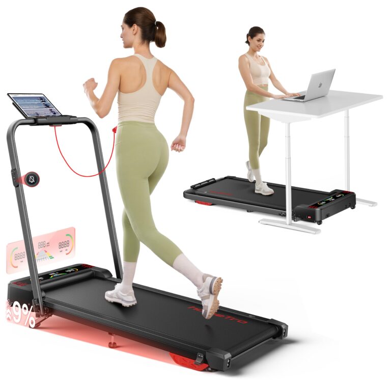 Tapis Roulant Elettrico Pieghevole Salvaspazio con Inclinazione,Walking Pad 12 km/h, Schermo LED ...