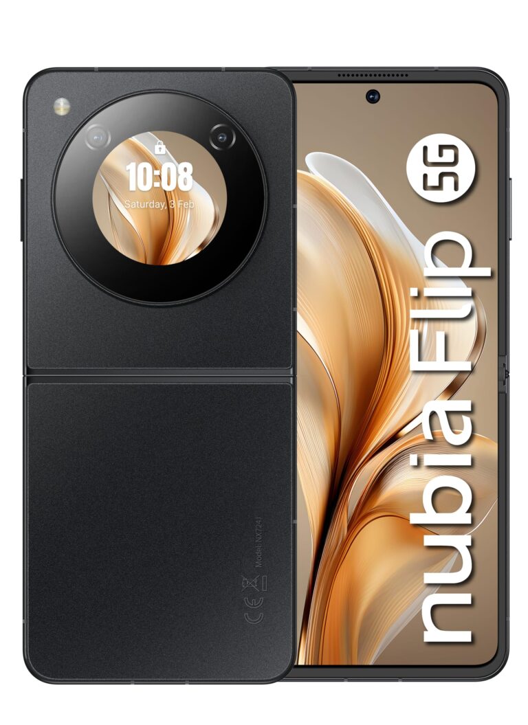 ZTE nubia Flip 5G Black - Smartphone Android 13 con display 6.9" AMOLED FHD+, 8GB RAM 256GB ROM, Fotocamera 50MP, Snapdrag...