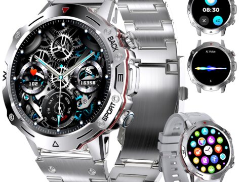Homailida Smartwatch Uomo 1,39″ con Chiamate, Assistente Vocale e Notifiche