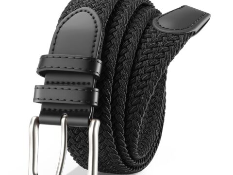 VONMELLI Cintura elastica intrecciata unisex con fibbia regolabile