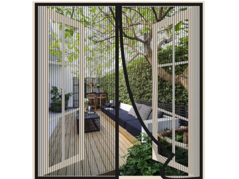 Risareyi Zanzariera magnetica per finestra scorrevole 120×140 cm nera