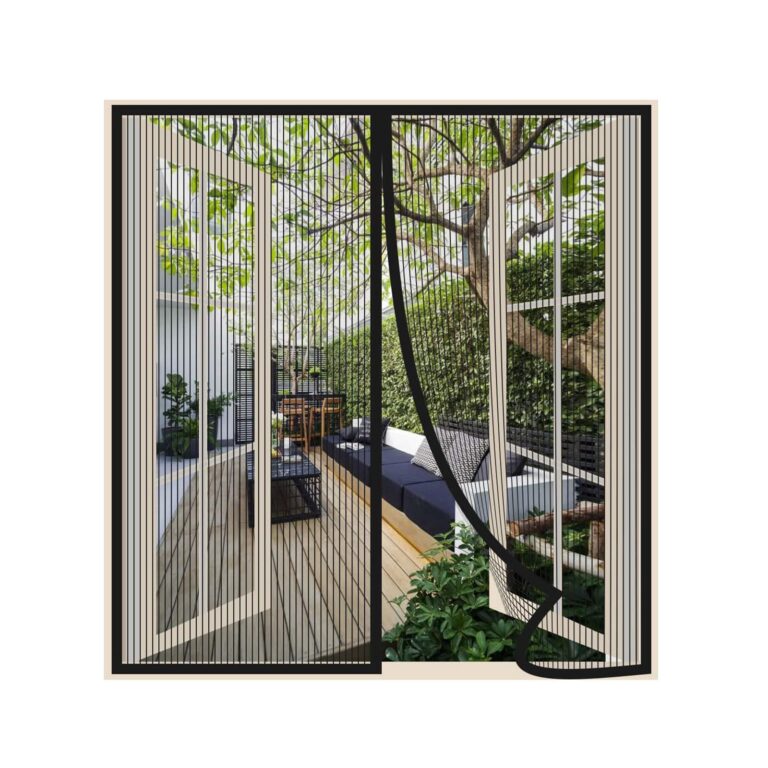 Risareyi Zanzariera magnetica per finestra scorrevole 120x140 cm nera