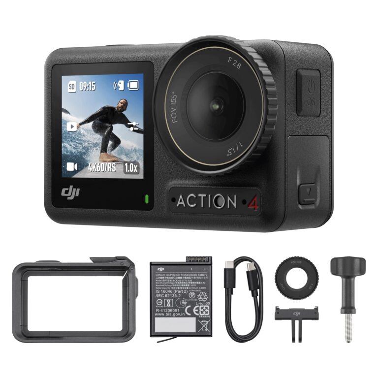 DJI Osmo Action 4 Combo Essenziale - Action cam impermeabile 4K/120fps con sensore 1/1.3”, macchina fotografica subacquea,...