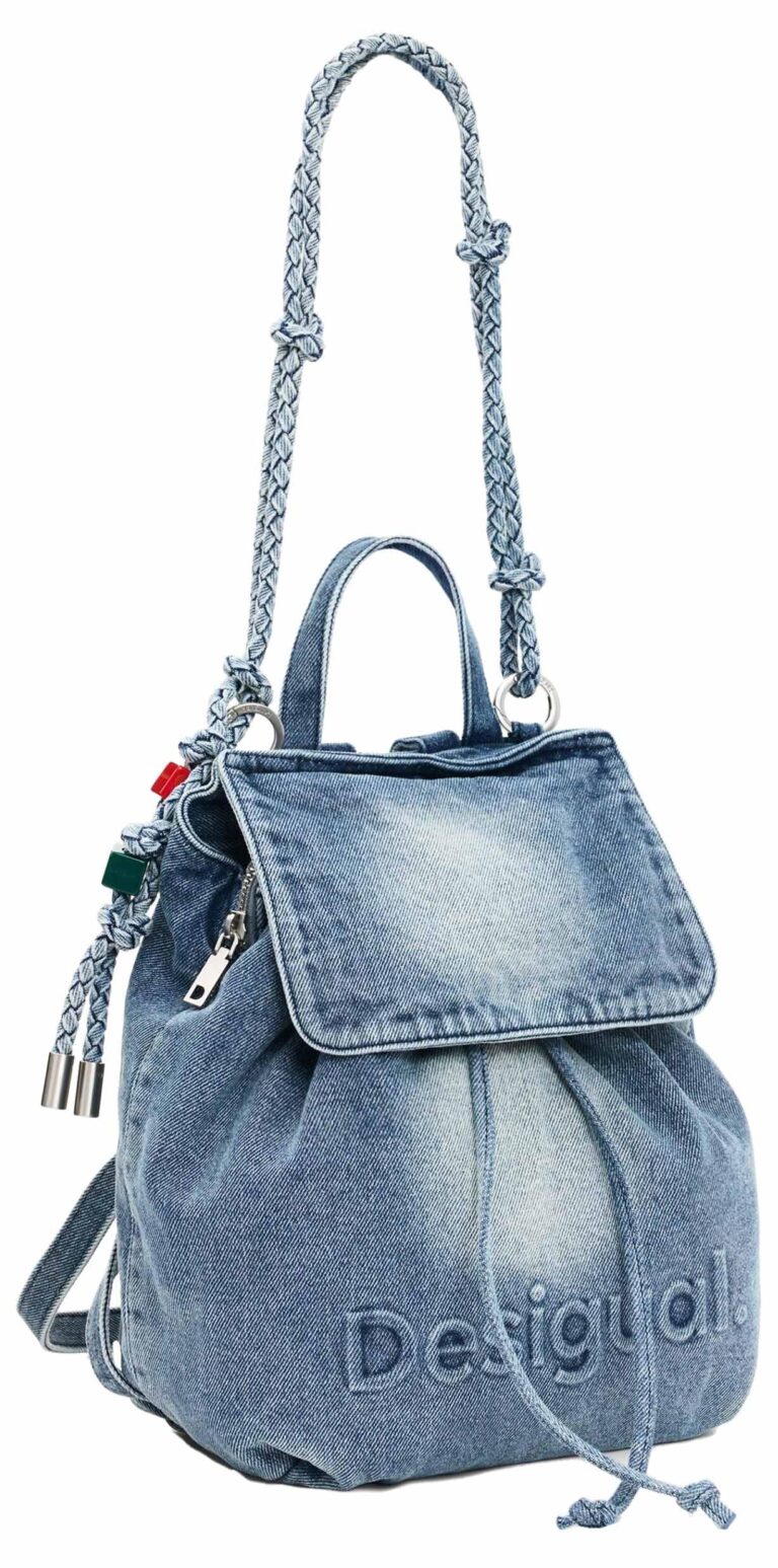 Desigual Half Logo Denim Zaino Donna Medio