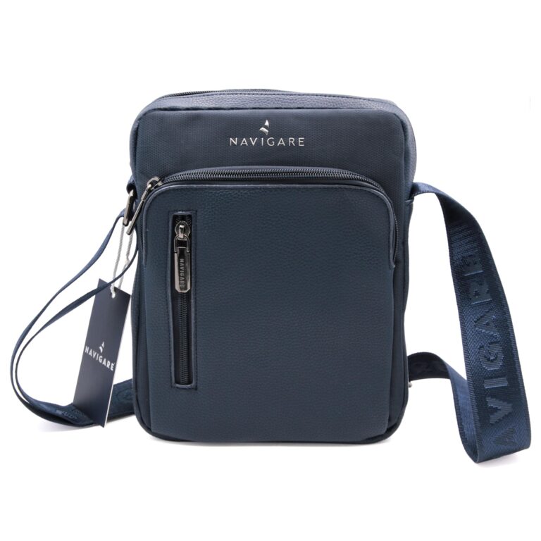 Navigare Borsello Uomo Tracolla in Ecopelle con Zip