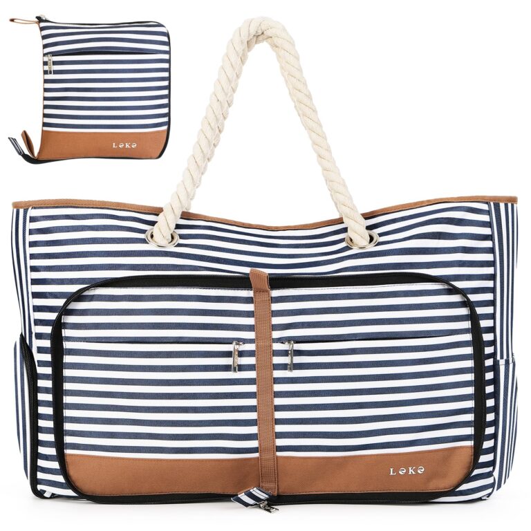 Lekespring Borsa Mare XXL Pieghevole Impermeabile con Scomparto Scarpe