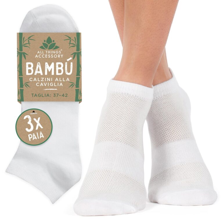 Calze in bambรน da donna alla caviglia (3 paia) traspiranti