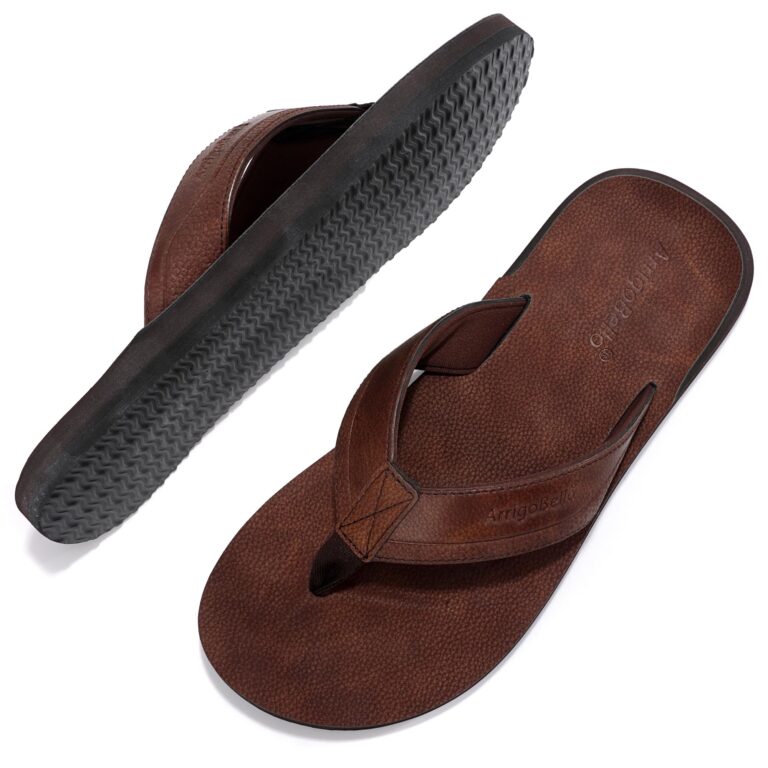 Arrigo Bello Infradito Uomo in Pelle Eleganti Antiscivolo