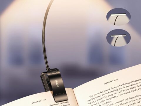 Gritin Luce Lettura Libro 32 LED Full Spectrum, 5 Colori e 5 Luminosità