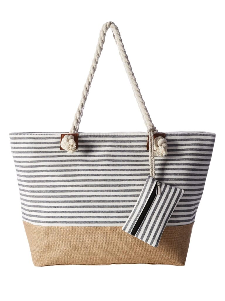 DonDon grande borsa da spiaggia idrorepellente con cerniera