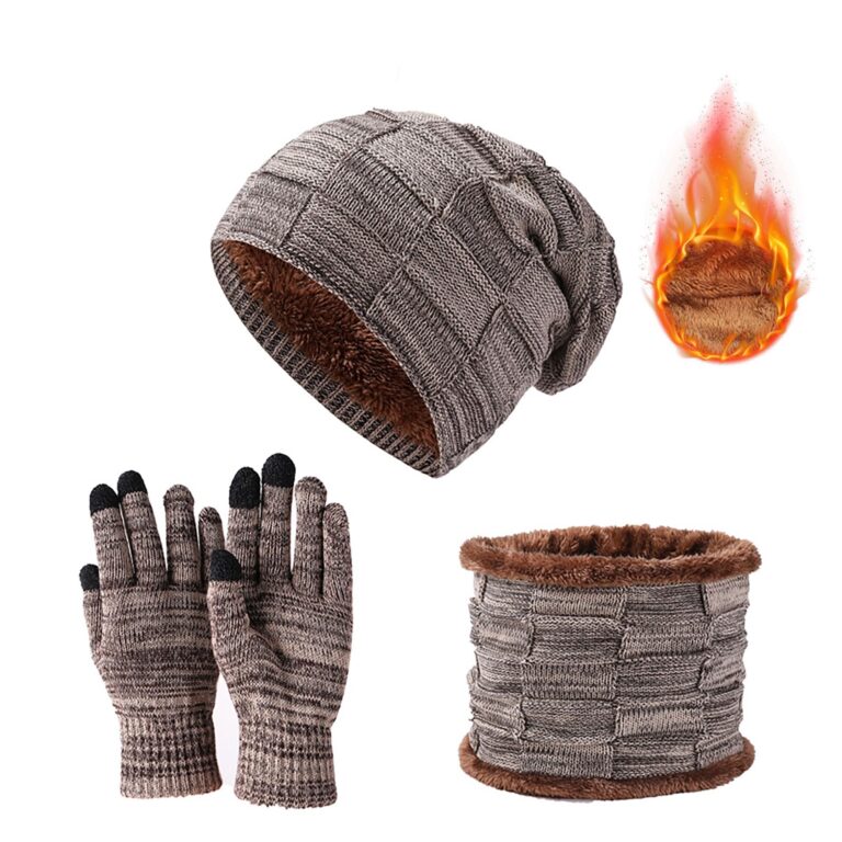 JXCTNNU Set Invernale Berretto Sciarpa Guanti Touch Screen