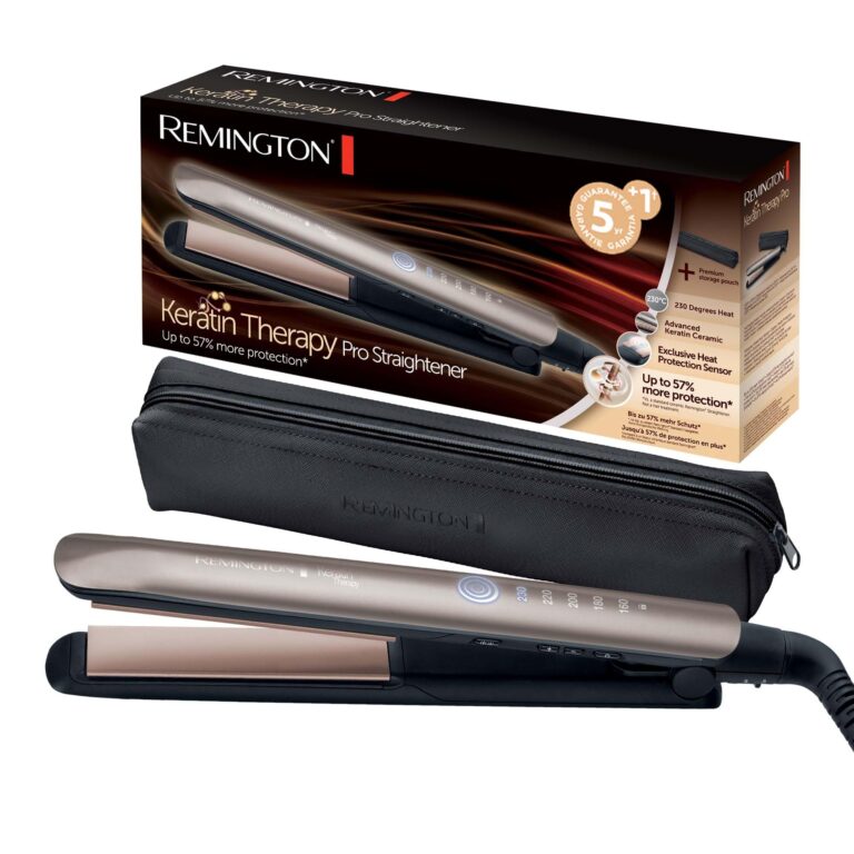 Remington Piastra capelli lisci e mossi, Protezione Keratin, Sensore di calore per proteggere il capello, Ceramica Ultra S...