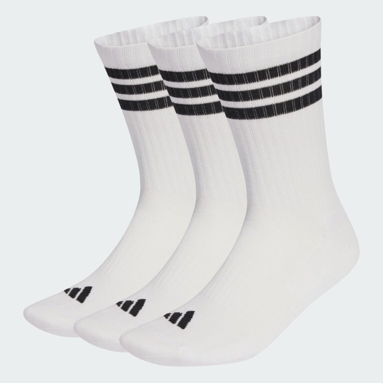 Adidas Calze 3-Stripes Imbottite a Metà Polpaccio Unisex, 3 Paia