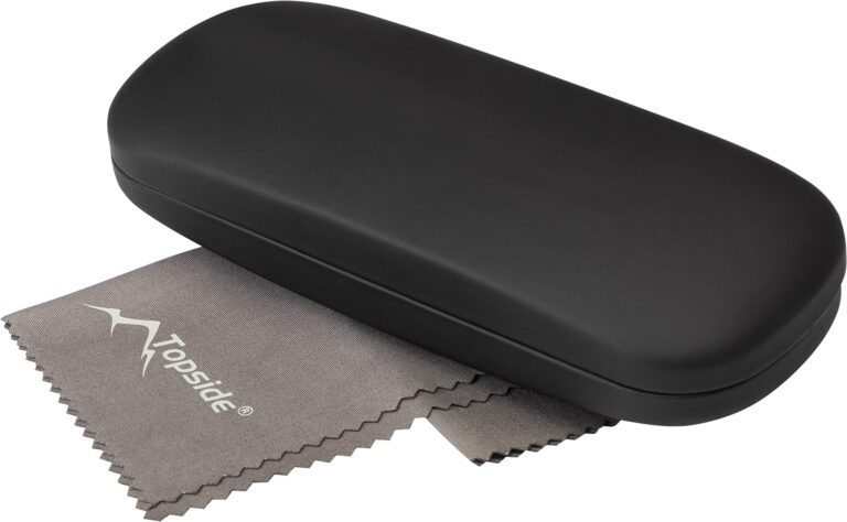TOPSIDE Custodia rigida per occhiali con panno in microfibra