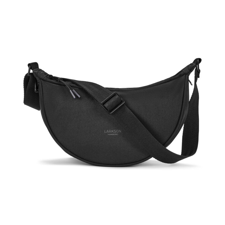 LARKSON Solveig Small Borsa a Tracolla Mezzaluna Donna Nero