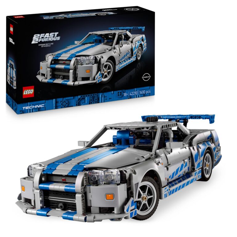 LEGO Technic Auto Nissan Skyline GT-R (R34) 2 Fast 2 Furious - Modellino da Costruire per Adulti con Funzione di Derapata,...