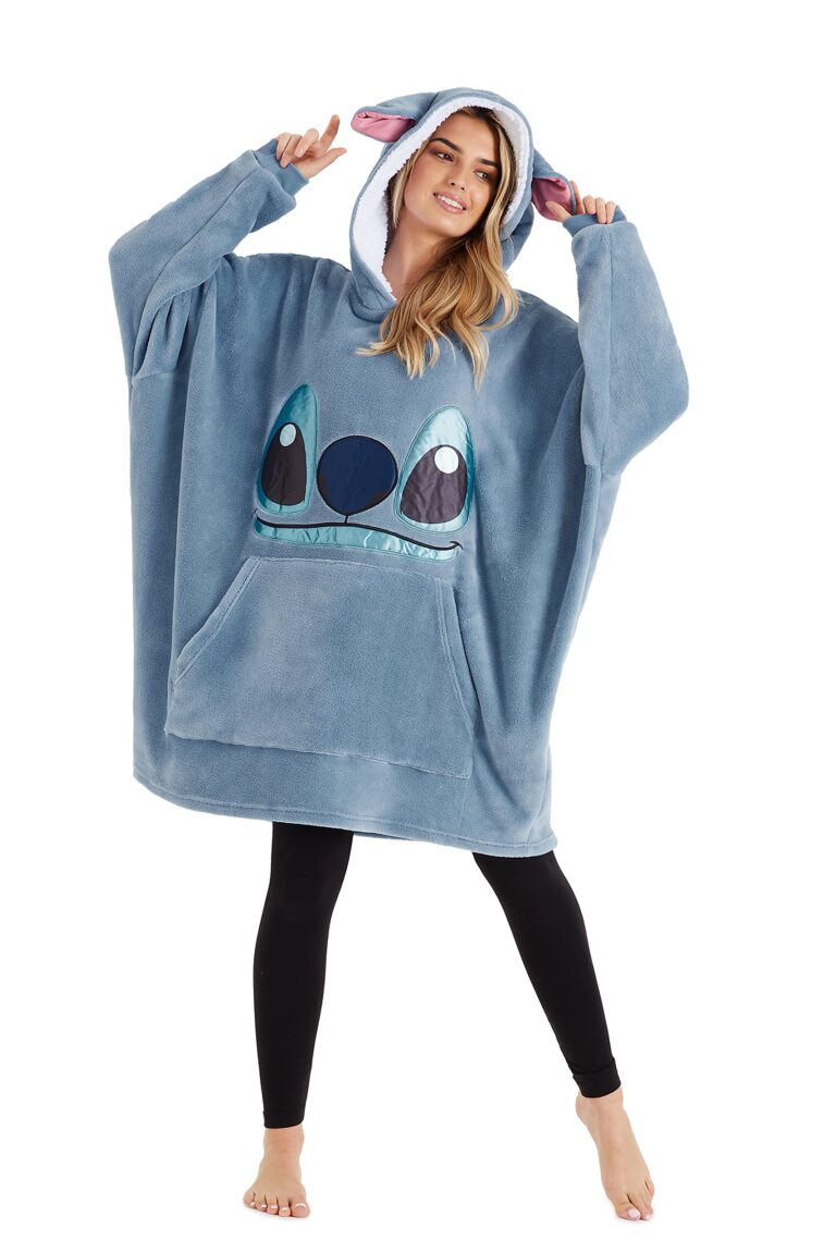 Disney Stitch Felpa Coperta Donna Oversize in Pile