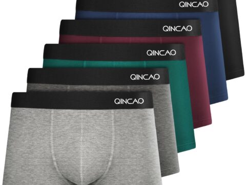 QINCAO Boxer Uomo Cotone Confezione da 6 Senza Etichette