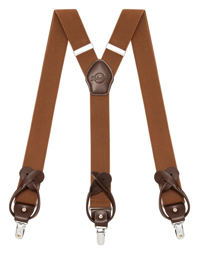 Kohentact Bretelle uomo Y-Shape con clip e bottoni 3,5 cm