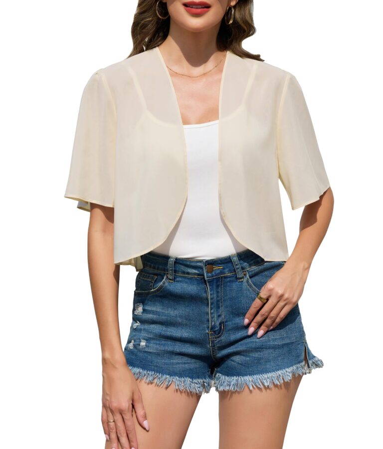 Sopesil Coprispalle Donna in Chiffon Bolero Corto Leggero