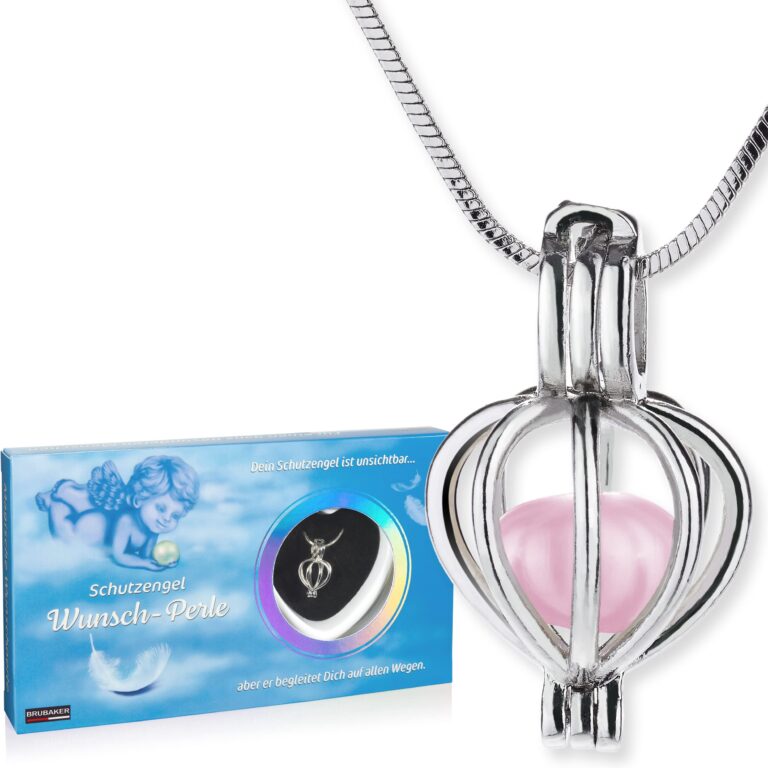 Brubaker Collana Angelo Custode con Ciondolo e Perla
