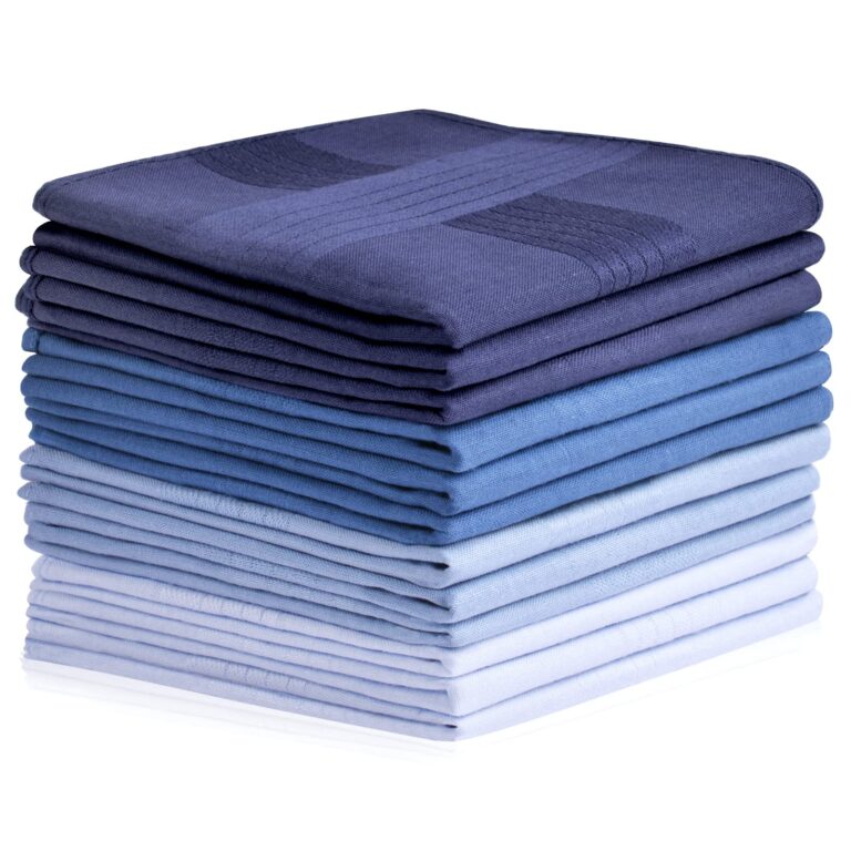 Aomig fazzoletti uomo in cotone 12 pezzi 4 colori 40x40 cm